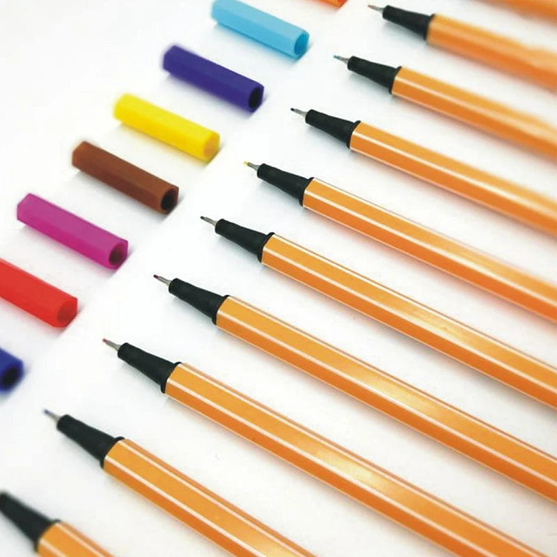 12 Colors Fineliner Set Drawing Pen 0.4mm Liner Pens Sketch Lettering Markers