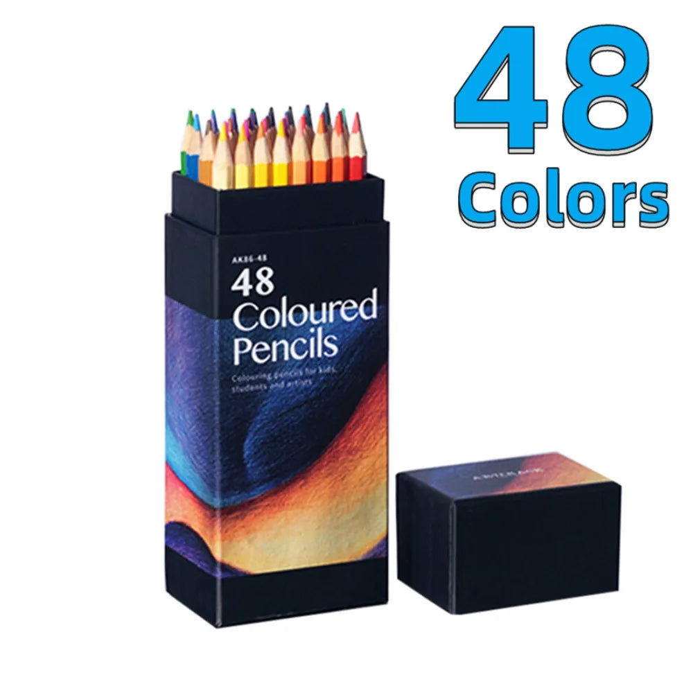 12/24/36/48/72 Colors Oily Colored Pencils Hexagon Wooden Handle Set Artist Drawing Sketch Art Design
