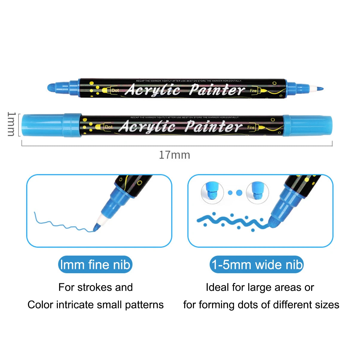 12-36 Colors Double Head Acrylic Markers