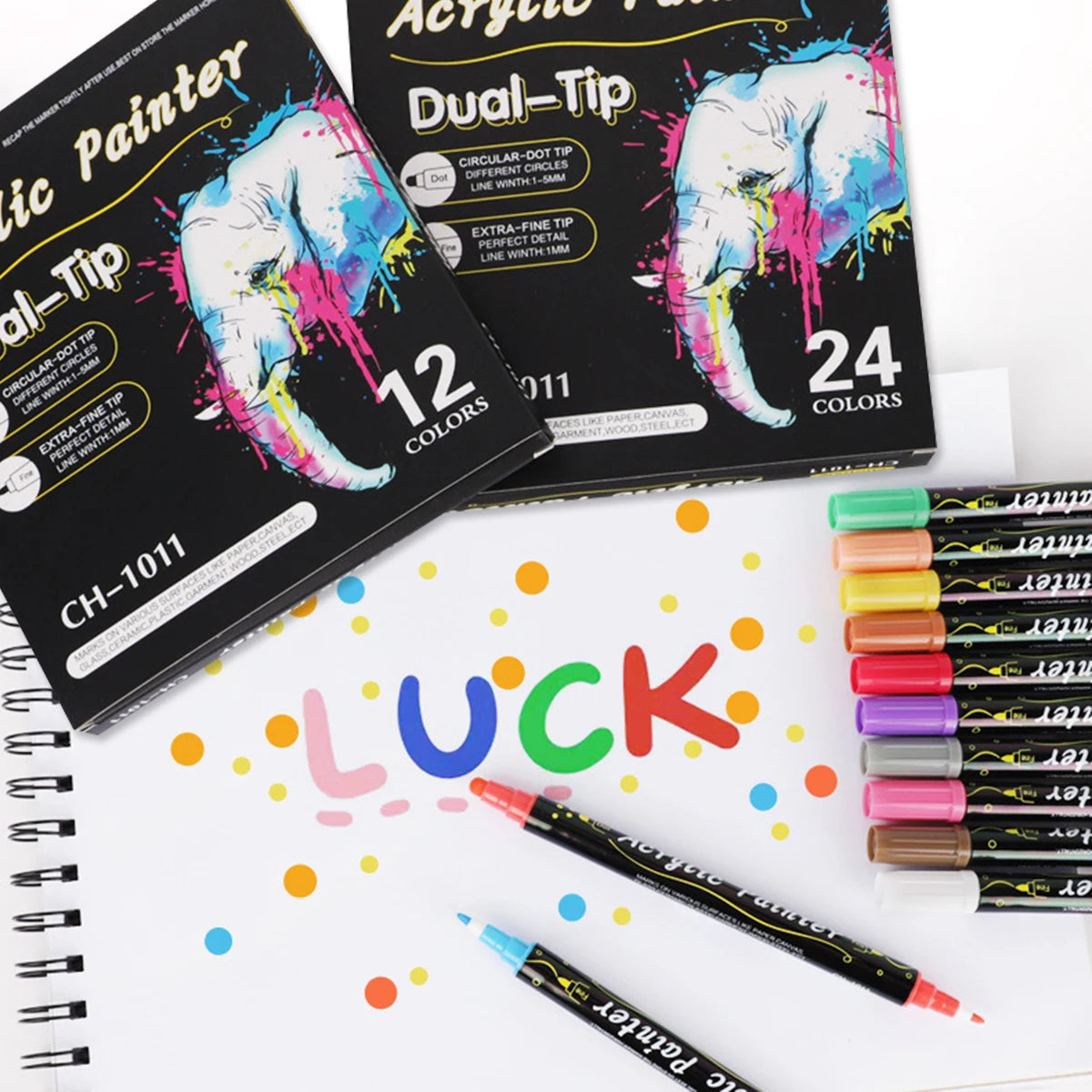 12-36 Colors Double Head Acrylic Markers