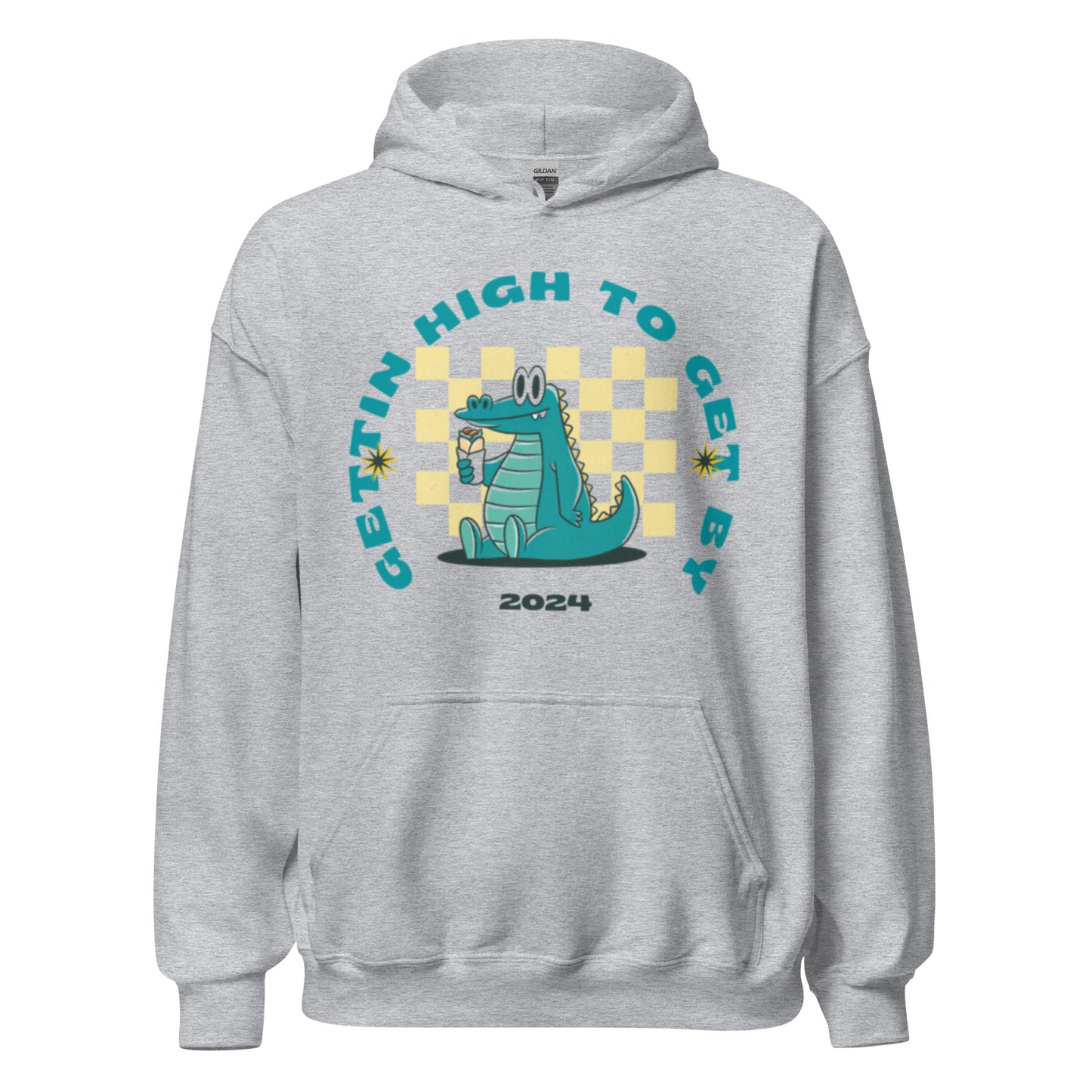 Gettin High To Get By Unisex Hoodie Premium Lounge Wear Apparel