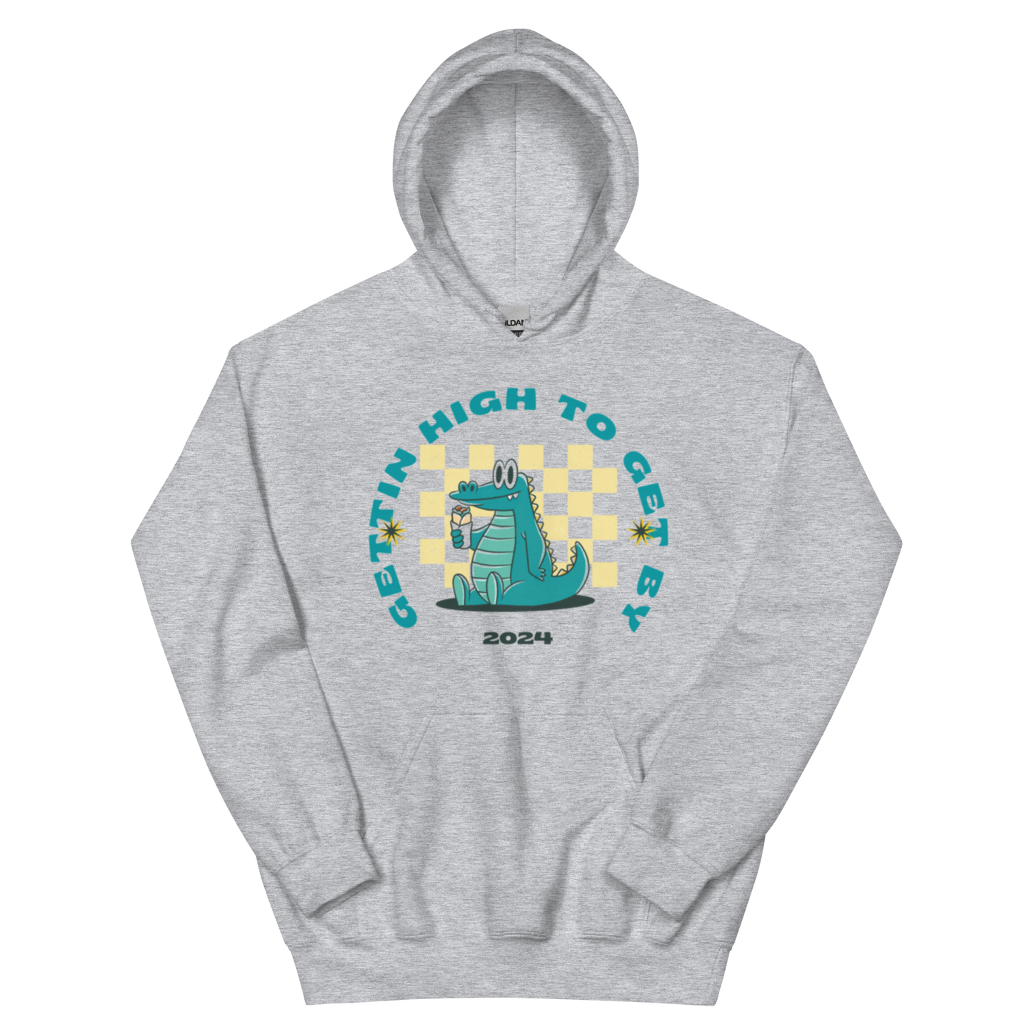Gettin High To Get By Unisex Hoodie Premium Lounge Wear Apparel