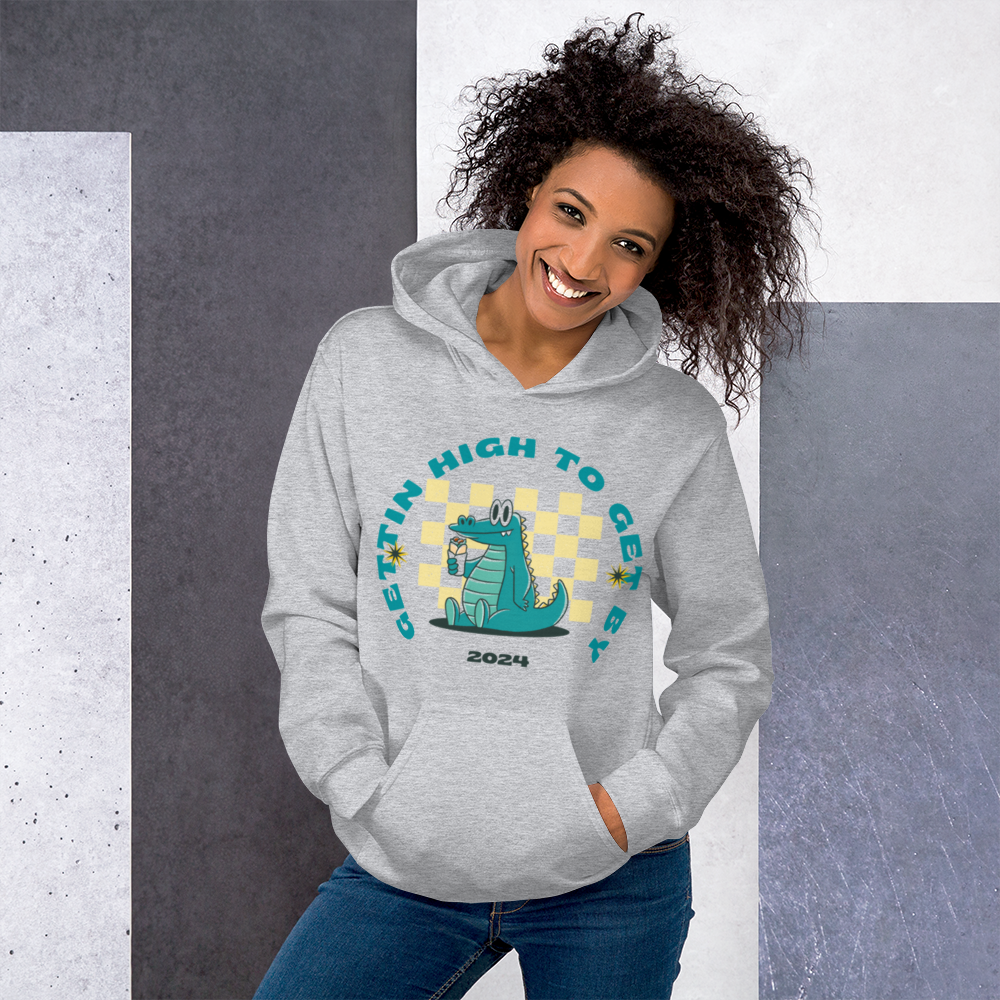 Gettin High To Get By Unisex Hoodie Premium Lounge Wear Apparel