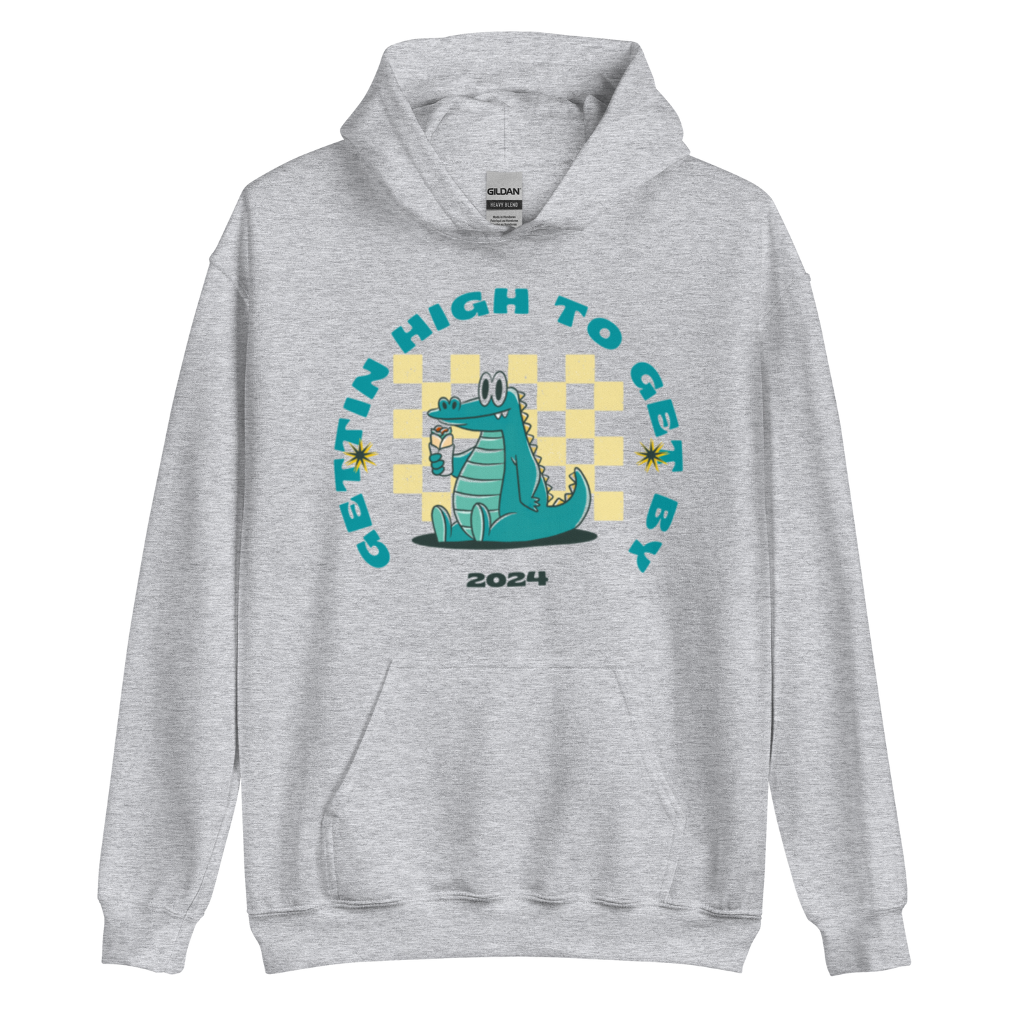 Gettin High To Get By Unisex Hoodie Premium Lounge Wear Apparel