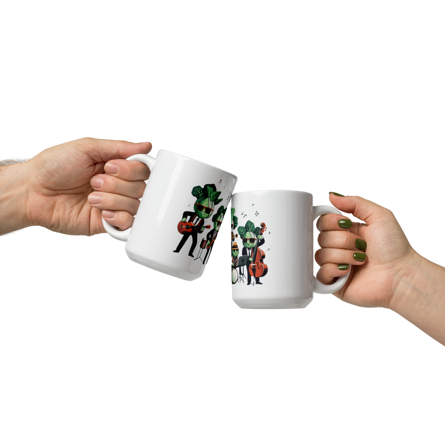 Jazz Cabbage White Glossy Mug