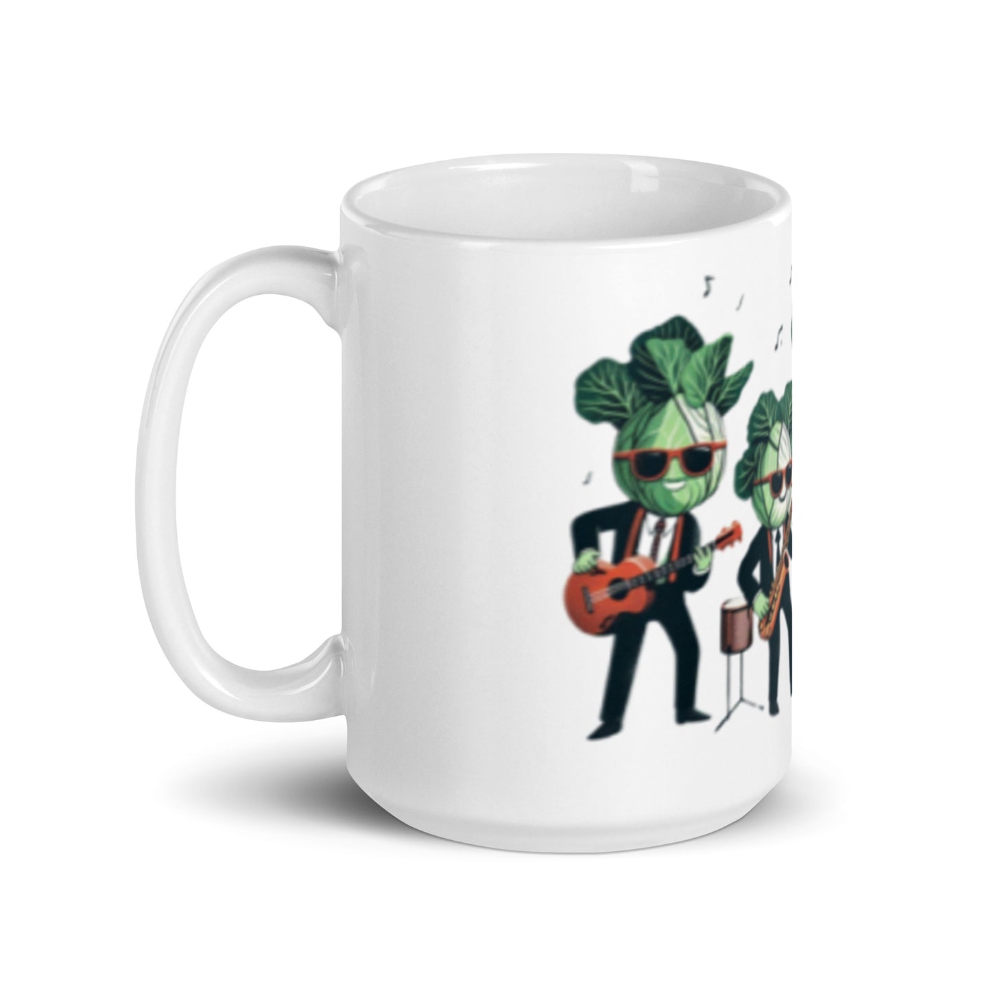 Jazz Cabbage White Glossy Mug