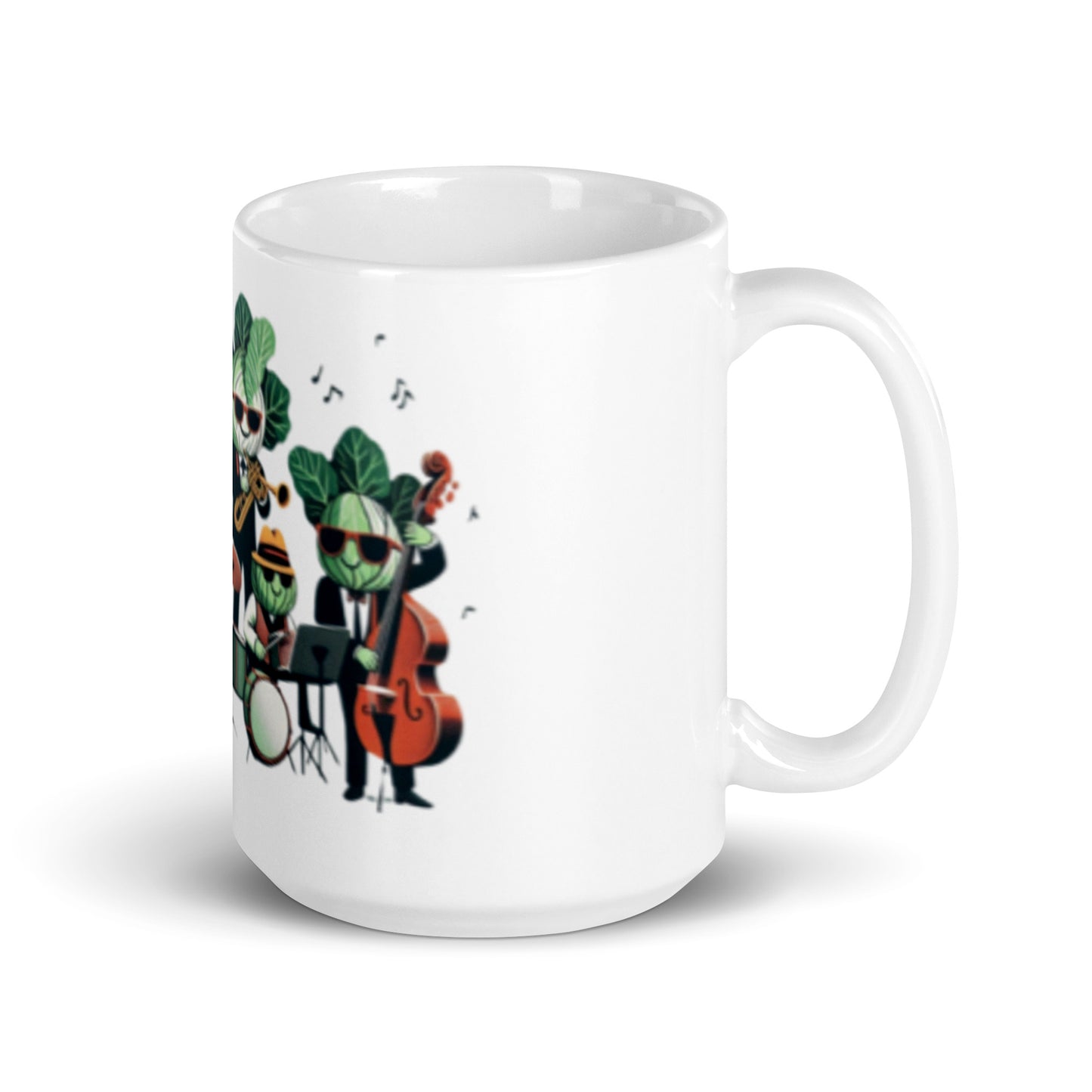 Jazz Cabbage White Glossy Mug