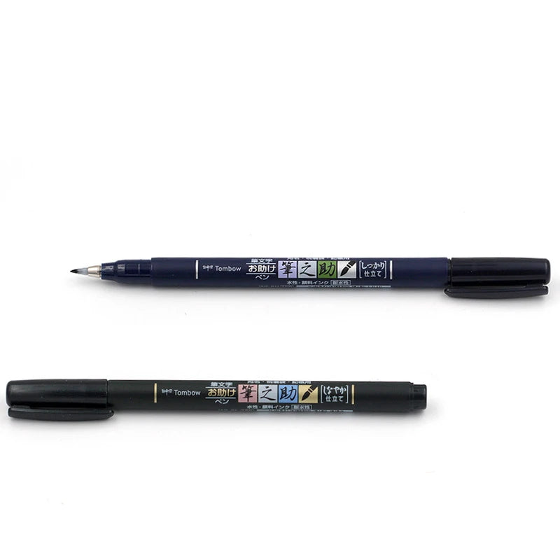 Fudenosuke Soft Brush Pen and Hard Tip  Art Marker Black Ink for Calligraphy Practice Drawings Sketch Lettering Pens